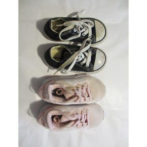 LOT OF 2 PAIRS TENNIS SHOES FOR CHILD SIZE 5 ADIDIAS AND CONVERSE